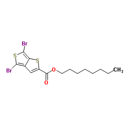 4,6-二溴噻吩[3,4-b]并噻吩-2-甲酸辛酯结构式