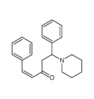 (E)-1,5-diphenyl-5-piperidin-1-ylpent-1-en-3-one结构式
