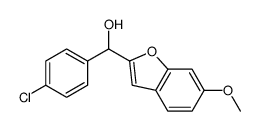 (4-chlorophenyl)-(6-methoxy-1-benzofuran-2-yl)methanol Structure