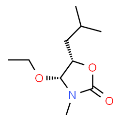 2-Oxazolidinone,4-ethoxy-3-methyl-5-(2-methylpropyl)-,cis-(9CI) Structure