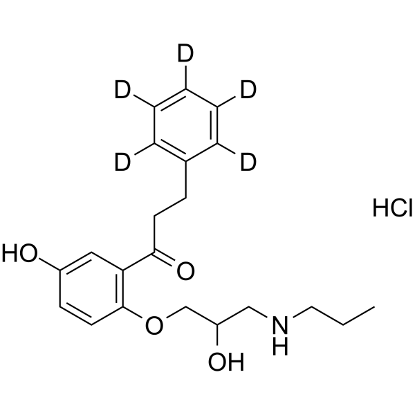 5-Hydroxy Propafenone-d5-1 hydrochloride Structure