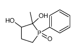 2-methyl-1-oxo-1-phenyl-1λ5-phospholane-2,3-diol结构式