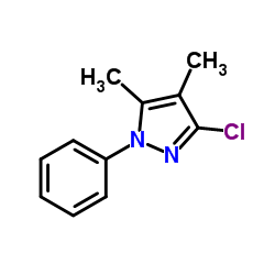 3-Chloro-4,5-dimethyl-1-phenyl-1H-pyrazole结构式