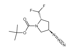 tert-butyl (2S,4R)-4-azido-2-(difluoromethyl)pyrrolidine-1-carboxylate Structure