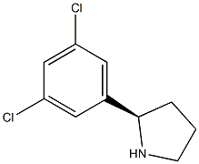 (2R)-2-(3,5-DICHLOROPHENYL)PYRROLIDINE结构式