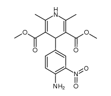 dimethyl 4-(4-amino-3-nitrophenyl)-2,6-dimethyl-1,4-dihydropyridine-3,5-dicarboxylate结构式
