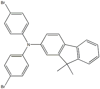 N,N-双(4-溴苯基)-9,9-二甲基-9H-芴-2-胺结构式