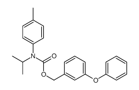(3-phenoxyphenyl)methyl N-(4-methylphenyl)-N-propan-2-ylcarbamate结构式