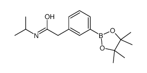3-(N-异丙基氨基羰基)甲基苯硼酸频那醇酯结构式