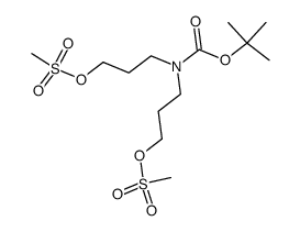 ((tert-butoxycarbonyl)azanediyl)bis(propane-3,1-diyl) dimethanesulfonate结构式