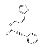 3-(thiophen-2-yl)allyl 3-phenylpropiolate结构式