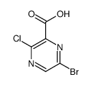 6-bromo-3-chloropyrazine-2-carboxylic acid Structure