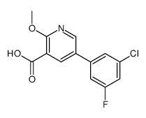 5-(3-chloro-5-fluorophenyl)-2-methoxypyridine-3-carboxylic acid结构式