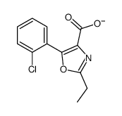 5-(2-chlorophenyl)-2-ethyl-1,3-oxazole-4-carboxylate结构式