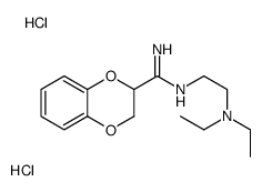 1,4-Benzodioxin-2-carboximidamide, N-(2-(diethylamino)ethyl)-2,3-dihyd ro-, dihydrochloride structure