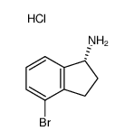 (R)-4-溴-2,3-二氢-1H-茚-1-胺盐酸盐结构式