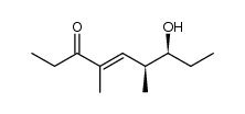(-)-(E)-(6S,7S)-4,6-dimethyl-7-hydroxy-4-nonen-3-one Structure
