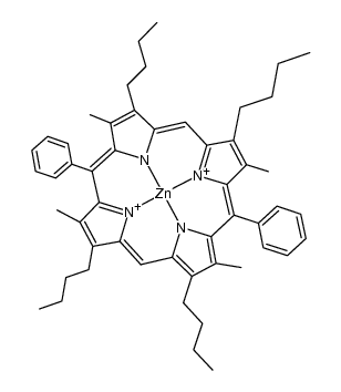 (5,15-diphenyl-2,8,12,18-tetra-n-butyl-3,7,13,17-tetramethylporphyrinato)zinc Structure