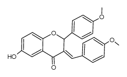 (E)-6-hydroxy-3-(4-methoxybenzylidene)-2-(4-methoxyphenyl)chroman-4-one结构式