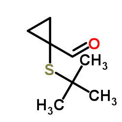 Cyclopropanecarboxaldehyde, 1-[(1,1-dimethylethyl)thio]- (9CI)结构式
