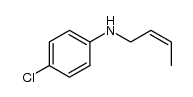 (Z)-N-(but-2-en-1-yl)-4-chloroaniline结构式