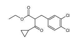ethyl 3-cyclopropyl-2-[(3,4-dichlorophenyl)methyl]-3-oxopropanoate结构式