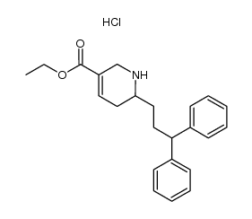 2-(3,3-diphenylpropyl)-5-carbethoxy-1,2,3,6-tetrahydropyridine hydrochloride结构式