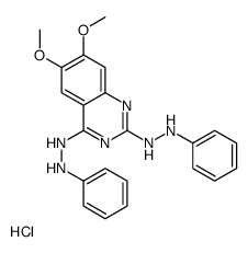 1-[6,7-dimethoxy-2-(2-phenylhydrazinyl)quinazolin-4-yl]-2-phenylhydrazine,hydrochloride Structure