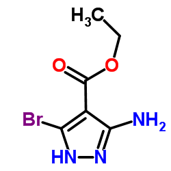 3-Amino-5-bromo-1H-pyrazole-4-carboxylic acid ethyl ester structure