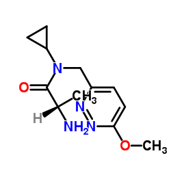 N-Cyclopropyl-N-[(6-methoxy-3-pyridazinyl)methyl]-L-alaninamide Structure