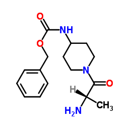 Benzyl (1-alanyl-4-piperidinyl)carbamate结构式