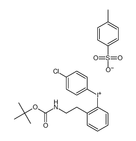 (2-(2-(t-butoxycarbonylamino)ethyl)phenyl)(4-chlorophenyl)iodonium p-toluenesulfonate结构式