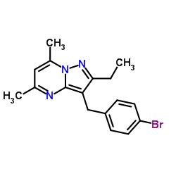 3-(4-Bromobenzyl)-2-ethyl-5,7-dimethylpyrazolo[1,5-a]pyrimidine结构式