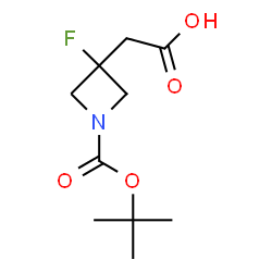 2-{1-[(tert-butoxy)carbonyl]-3-fluoroazetidin-3-yl}acetic acid结构式