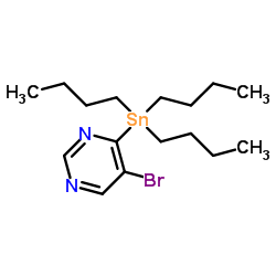 5-Bromo-4-(tributylstannyl)pyrimidine structure