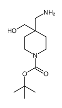 tert-butyl 4-(aminomethyl)-4-(hydroxymethyl)piperidine-1-carboxylate structure