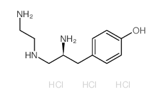 (S)-4-(2-氨基-3-(2-胺乙基胺基丙基))苯酚盐酸盐结构式