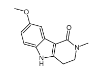 8-methoxy-2-methyl-2,3,4,5-tetrahydro-1H-pyrido[4,3-b]indol-1-one结构式