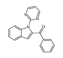 phenyl(1-(pyrimidin-2-yl)-1H-indol-2-yl)methanone结构式