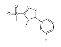 3-(3-fluorophenyl)-4-methyl-5-methylsulfonyl-1,5-dihydro-1,2,4-triazole结构式