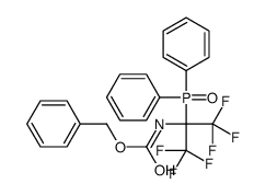 benzyl N-(2-diphenylphosphoryl-1,1,1,3,3,3-hexafluoro-propan-2-yl)carb amate结构式