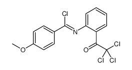 Benzenecarboximidoyl chloride,4-methoxy-N-[2-(trichloroacetyl)phenyl]- (9CI) Structure