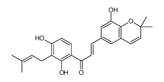 1-(3-(3-methyl-2-butenyl)-2,4-(dihydroxy)phenyl)-3-(2,2-dimethyl-8-hydroxy-2H-benzopyran-6-yl)-2-propen-1-one picture