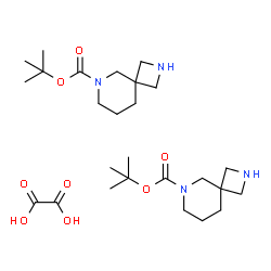 tert-butyl 2,6-diazaspiro[3.5]nonane-6-carboxylate hemioxalate结构式