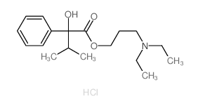 Benzeneacetic acid, a-hydroxy-a-(1-methylethyl)-,3-(diethylamino)propyl ester, hydrochloride (1:1) Structure