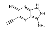 1H-Pyrazolo[3,4-b]pyrazine-5-carbonitrile,3,6-diamino-(9CI)结构式
