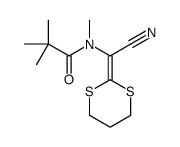 N-[cyano(1,3-dithian-2-ylidene)methyl]-N,2,2-trimethylpropanamide Structure