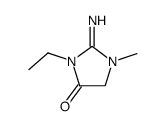 2-imino-3-ethyl-1-methylimidazolidin-4-one结构式