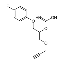1-(4-Fluorophenoxy)-3-(2-propynyloxy)-2-propanol carbamate structure