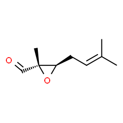 Oxiranecarboxaldehyde, 2-methyl-3-(3-methyl-2-butenyl)-, (2S,3R)- (9CI) Structure